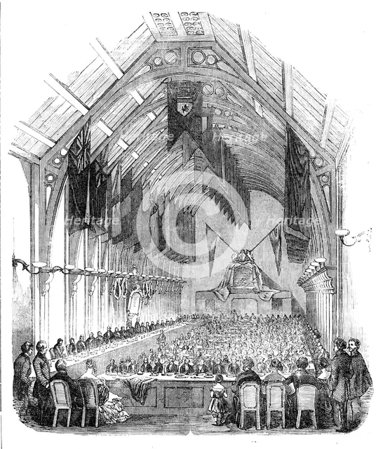 Opening of the New Corn Exchange, at Hull, 1856.  Creator: Unknown.