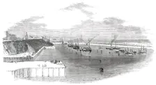 Opening of the New Docks at Sunderland - the Marine Procession, 1850. Creator: Unknown