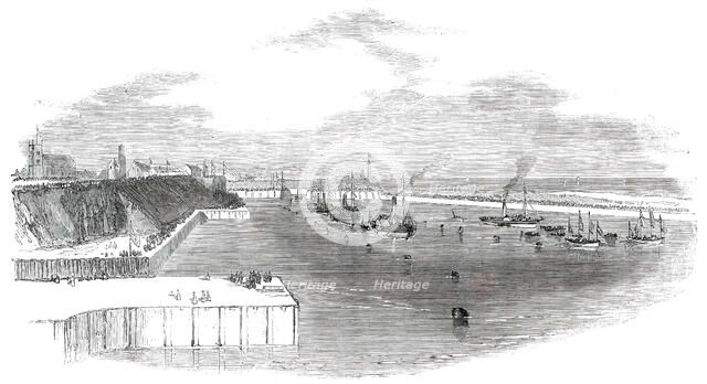 Opening of the New Docks at Sunderland - the Marine Procession, 1850. Creator: Unknown.