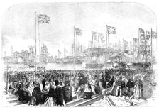 Opening of the New Docks at West Hartlepool, 1856. Creator: Unknown