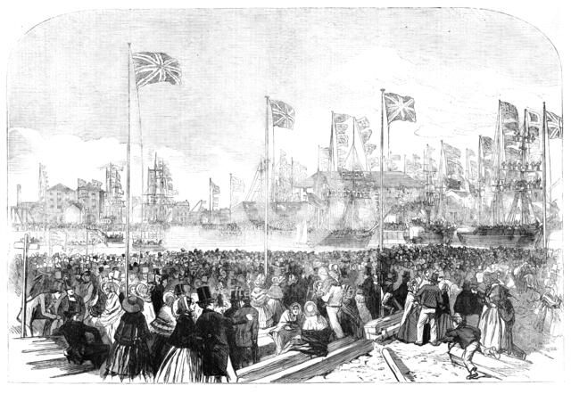 Opening of the New Docks at West Hartlepool, 1856.  Creator: Unknown.