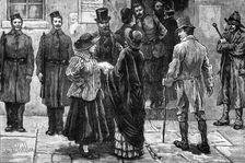 Opening of the new Irish Land Court in Connaught:...a sketch at the Claremorris Court-house, 1881. Creator: Unknown