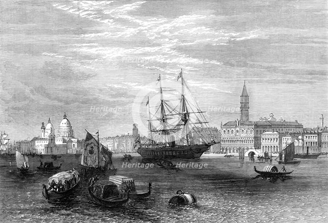 Opening of the new line for the Peninsular and Oriental Company's steamers from Venice, 1872. Creator: Unknown.