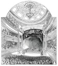 Opening of the New Theatre Royal, Manchester, 1845. Creator: Unknown