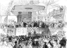 Opening of the South London Working Classes Industrial Exhibition, Lambeth Baths, 1869. Creator: Unknown