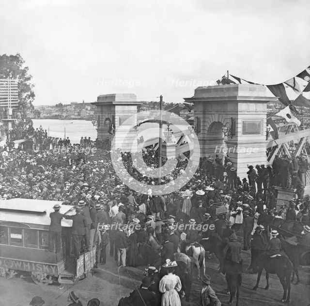 Opening of the second permanent Victoria Bridge over the Brisbane River, 22 June 1897. Creator: Unknown.