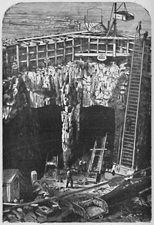 Opening of the Shaft Beneath Hell Gate 1883