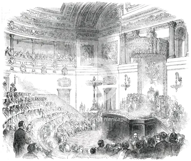 Opening of the Spanish Cortes by Queen Isabella, 1850. Creator: Unknown.