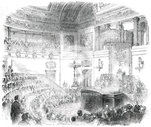 Opening of the Spanish Cortes by Queen Isabella, 1850. Creator: Unknown.