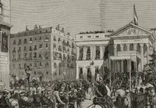 Opening of the Spanish Courts on February 15, 1878, Madrid, Spain, 1878. Creator: Alejandro Ferrant y Fischermans
