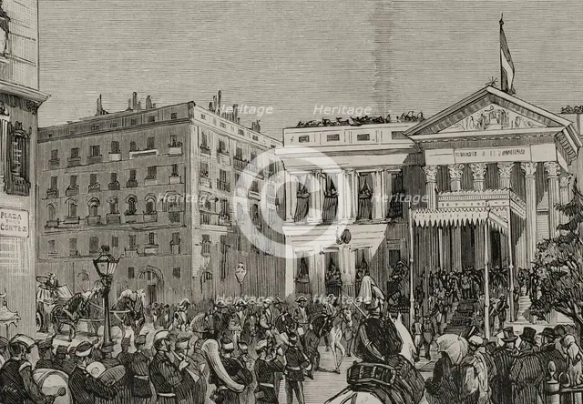 Opening of the Spanish Courts on February 15, 1878, Madrid, Spain, 1878. Creator: Alejandro Ferrant y Fischermans.