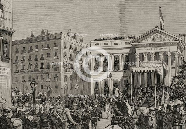 Opening of the Spanish Courts on February 15, 1878, Madrid, Spain, 1878. Creator: Alejandro Ferrant y Fischermans.