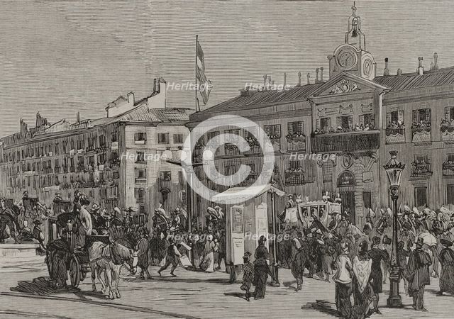 Opening of the Spanish Courts on February 15, 1878, Madrid, Spain, 1878.  Creator: Alejandro Ferrant y Fischermans.