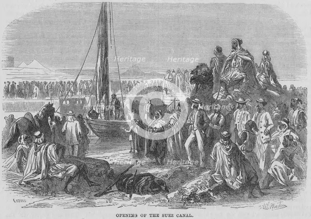 'Opening of the Suez Canal', 1869, (c1871).  Creator: Martin.