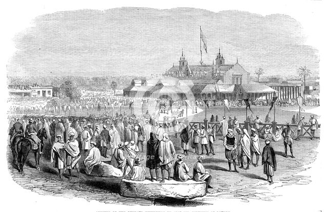 Opening of the Punjaub Exhibition of Arts and Industry at Lahore, 1864. Creator: Unknown.