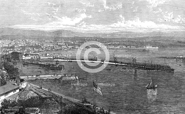 Opening of the Queen's Landing Pier at Douglas, Isle of Man, 1872. Creator: Unknown.