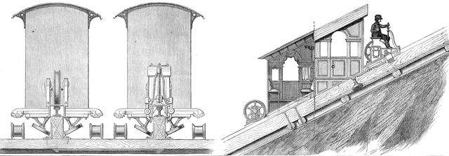 Opening of the railway to the top of Mount Vesuvius, 1880. Creator: Unknown.