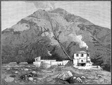 Opening of the railway to the top of Mount Vesuvius, 1880. Creator: Unknown