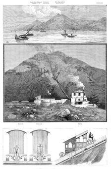 Opening of the railway to the top of Mount Vesuvius, 1880. Creator: Unknown