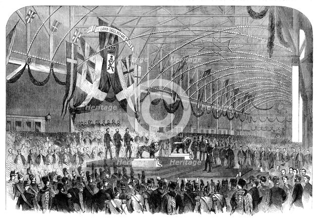 Opening of the railway from Gottenburg to Stockholm: arrival of the King of Sweden…, 1862. Creator: Unknown.