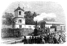 Opening of the railway line from Asnieres to Argenteuil (France), four kilometers, on April 27, 1…