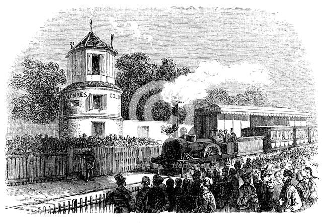 Opening of the railway line from Asnieres to Argenteuil (France), four kilometers, on April 27, 1…