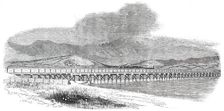 Opening of the Whitehaven and Furness Junction Railway - Duddon Sands Viaduct, 1850. Creator: Unknown