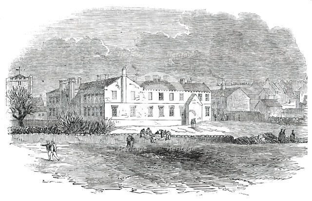 Opening of the Whitehaven and Furness Junction Railway - St. Bees College, 1850. Creator: Unknown.