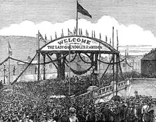 Opening of a new bridge at Huddersfield, 1874. Creator: Unknown