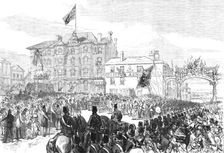 Opening of a new promenade and drinking-fountain at Blackpool, Lancashire, 1870. Creator: Unknown