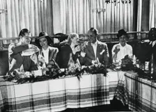 Opening of a restaurant by popular French singers, Paris, September 1941