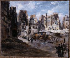 Opening of avenue de l'Opera, c1878. Creator: Felix Hilaire Buhot