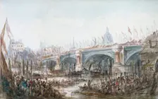 Opening of Blackfriars Bridge, London, 1869. Artist: George Chambers