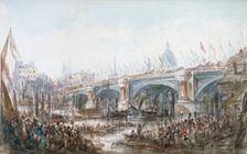 Opening of Blackfriars Bridge, London, 1869. Artist: George Chambers