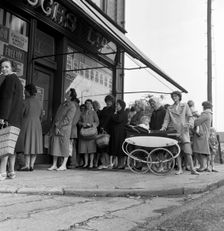 Opening of Brough's supermarket, Thurnscoe, South Yorkshire, 1963. Creator: Michael Walters