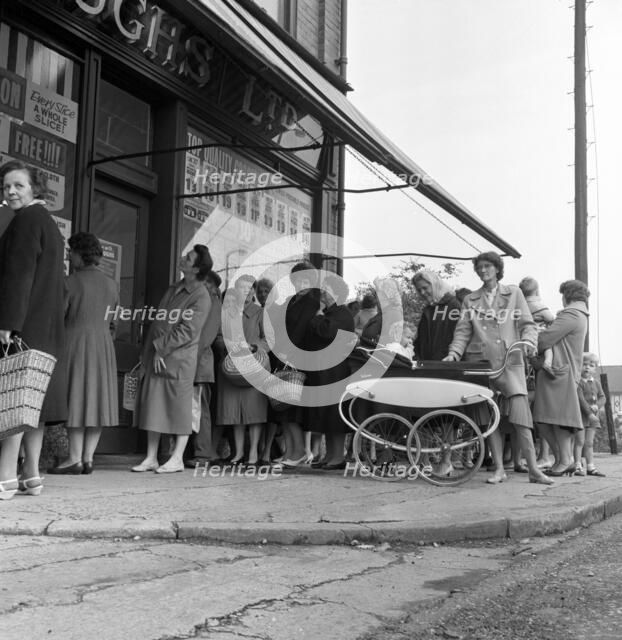 Opening of Brough's supermarket, Thurnscoe, South Yorkshire, 1963. Artist: Michael Walters