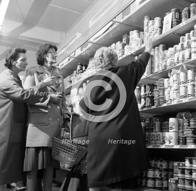 Opening of Brough's supermarket, Thurnscoe, South Yorkshire, 1963.  Artist: Michael Walters