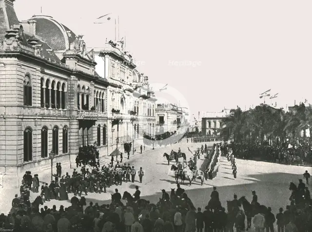 Opening of Congress, Buenos Aires, Argentina, 1895.  Creator: Enrique Carlos Moody.