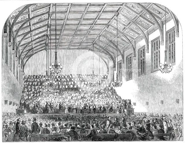Opening of St. Martin's Hall, Long-Acre, 1850. Creator: Unknown.