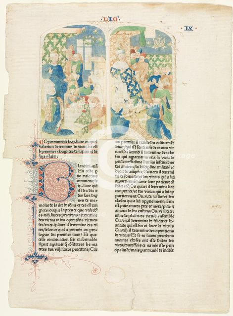 Opening Page of Book IX of Valerius Maximus's Facta et dicta memorabilia, c. 1476. Creator: Unknown.