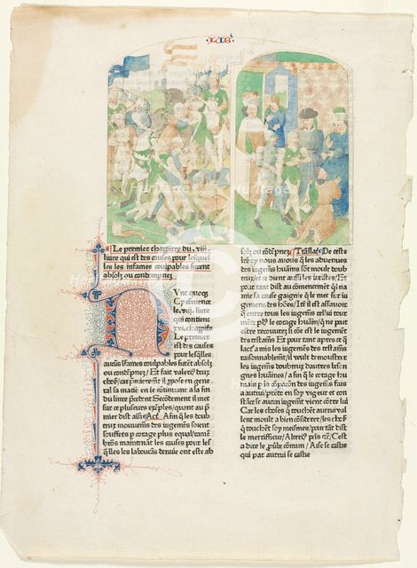 Opening Pages from Valerius Maximus's Facta et dicta memorabilia, c. 1476. Creator: Unknown.