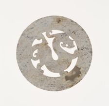 Openwork Jade Bi, Western Han dynasty (206 B.C.-A.D. 9). Creator: Unknown