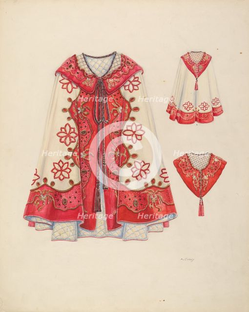 Opera Cloak, c. 1937. Creator: Al Curry.
