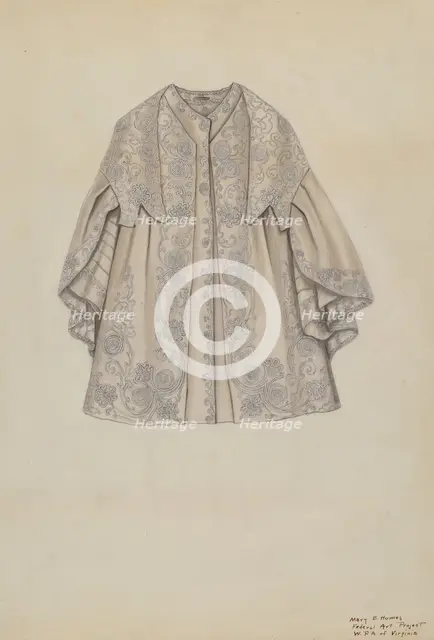 Opera Cloak, c. 1938. Creator: Mary E Humes.