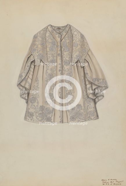 Opera Cloak, c. 1938. Creator: Mary E Humes.