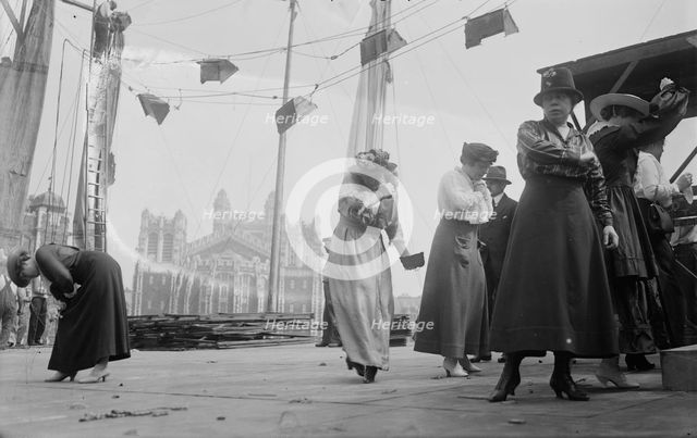 Opera artists at stadium, 1916. Creator: Bain News Service.