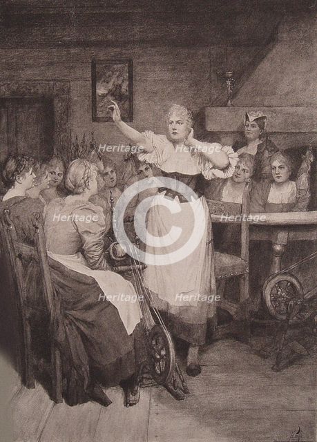 Opera Der fliegende Holländer (The Flying Dutchman) by Richard Wagner, II Act, 1894.