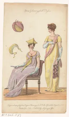 Opera & Evening Full Dresses, "La Belle Assemblee", August 1 1806. Creator: Anon