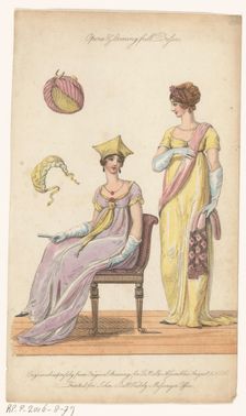 Opera & Evening Full Dresses, "La Belle Assemblee", August 1 1806. Creator: Anon