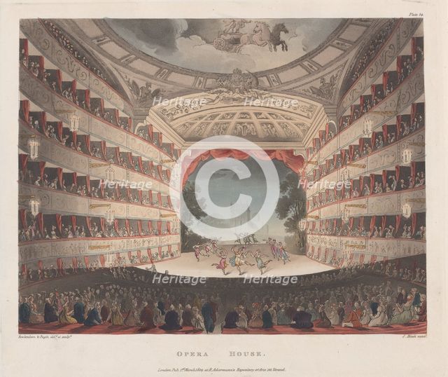 Opera House, March 1, 1809., March 1, 1809. Creator: Joseph Constantine Stadler.